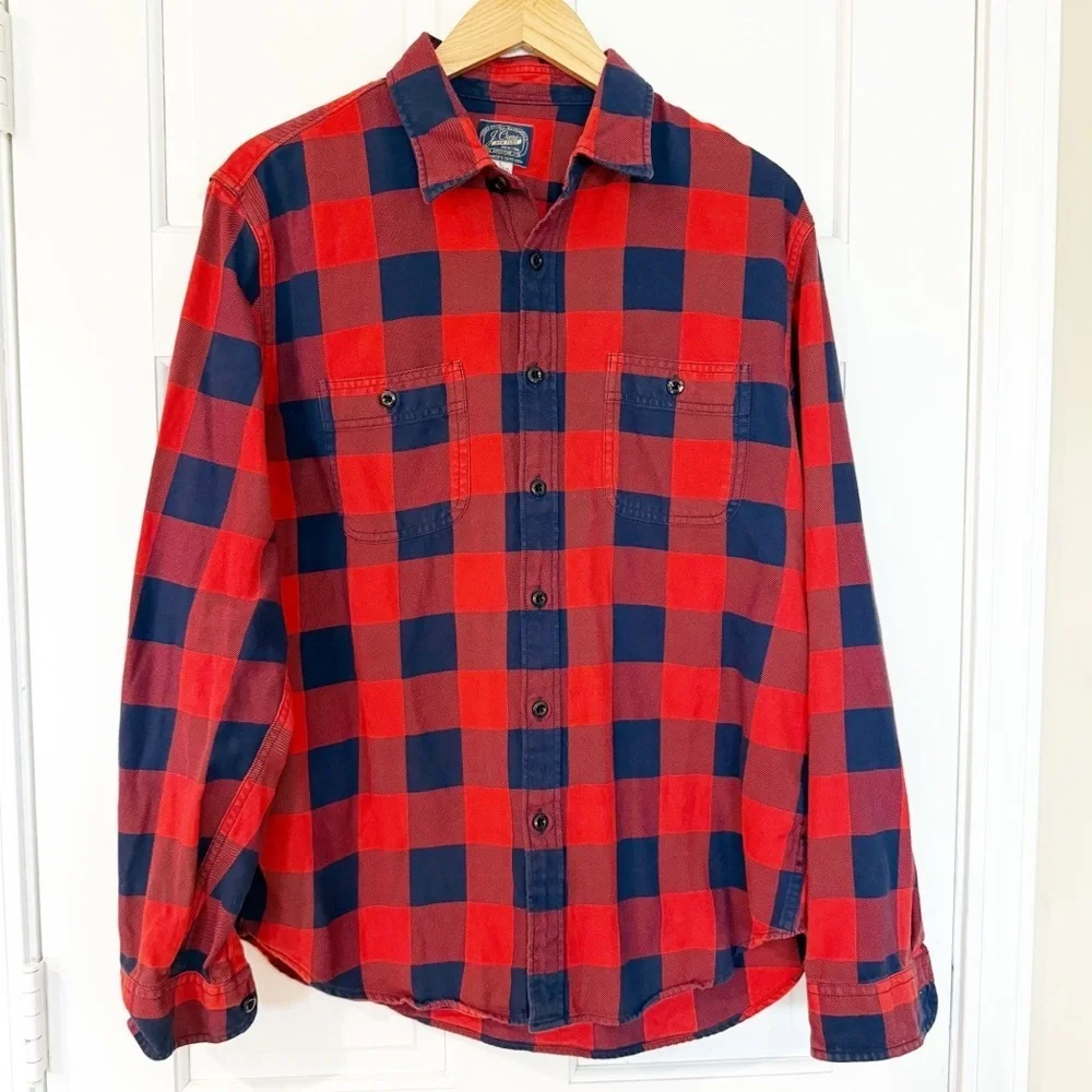 J Crew New York Sportsmen's Buffalo Check Flannel Shirt Large | Vintage Label
